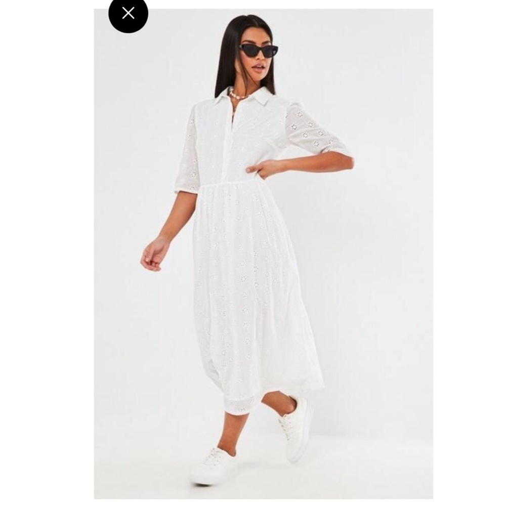 White Midi Missguided Summer dress